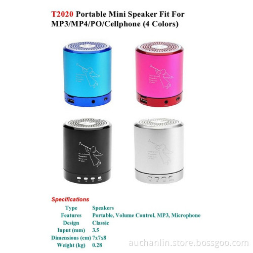 Portable Mini Speaker Fit for MP3/MP4/Po/Cellphone (4 Colors)
